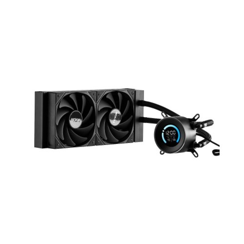 VEVOR CPU Liquid Cooler, AIO CPU Water Cooler - 120mm PWN Fans, Pump, 1,8" Display, Max. 2200 RPM CPU Cooling Fan, Efficient Black PC Water Cooler for Intel 115X/1366/2011/1700/12040, AMD