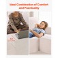 VEVOR Modular Sectional Καναπές, Σχήμα U Modular Καναπές με ξαπλώστρα, Cloud Sectional Καναπές με High Rebound Sponge and Density, Επενδυμένος κοτλέ καναπές με μαξιλάρι για το σαλόνι, Υπνοδωμάτιο, Μπεζ