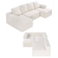 VEVOR Modular Sectional Καναπές, Σχήμα U Modular Καναπές με ξαπλώστρα, Cloud Sectional Καναπές με High Rebound Sponge and Density, Επενδυμένος κοτλέ καναπές με μαξιλάρι για το σαλόνι, Υπνοδωμάτιο, Μπεζ