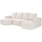 VEVOR Modular Sectional Καναπές, Σχήμα U Modular Καναπές με ξαπλώστρα, Cloud Sectional Καναπές με High Rebound Sponge and Density, Επενδυμένος κοτλέ καναπές με μαξιλάρι για το σαλόνι, Υπνοδωμάτιο, Μπεζ