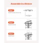 Σετ μπουφέ πιάτων VEVOR Chafing, 5 Qt 4 Pack, Chafer από ανοξείδωτο ατσάλι με 4 τηγάνια πλήρους μεγέθους, στρογγυλός θερμός διακομιστής κέτερινγκ με πτυσσόμενο κλιπ για ταψιά νερού με καπάκι, για δεξιώσεις γάμου, ασημί