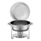 VEVOR Chafing Dish Dish Buffet Set, 5 Qt 2 Pack, Chafer από ανοξείδωτο ατσάλι με 2 τηγάνια πλήρους μεγέθους, στρογγυλός θερμός διακομιστής Catering με καπάκι Water Pan Πτυσσόμενο σταντ κλιπ, για δεξιώσεις γάμου, ασημί