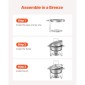 VEVOR Chafing Dish Dish Buffet Set, 5 Qt 2 Pack, Chafer από ανοξείδωτο ατσάλι με 2 τηγάνια πλήρους μεγέθους, στρογγυλός θερμός διακομιστής Catering με καπάκι Water Pan Πτυσσόμενο σταντ κλιπ, για δεξιώσεις γάμου, ασημί