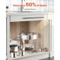 VEVOR Chafing Dish Dish Buffet Set, 5 Qt 2 Pack, Chafer από ανοξείδωτο ατσάλι με 2 τηγάνια πλήρους μεγέθους, στρογγυλός θερμός διακομιστής Catering με καπάκι Water Pan Πτυσσόμενο σταντ κλιπ, για δεξιώσεις γάμου, ασημί