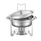 VEVOR Chafing Dish Dish Buffet Set, 5 Qt 2 Pack, Chafer από ανοξείδωτο ατσάλι με 2 τηγάνια πλήρους μεγέθους, στρογγυλός θερμός διακομιστής Catering με καπάκι Water Pan Πτυσσόμενο σταντ κλιπ, για δεξιώσεις γάμου, ασημί