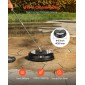 VEVOR 15" Καθαριστικό επιφάνειας πλύσης πίεσης, Πλαστικά εξαρτήματα πλύσης πίεσης με 4 τροχούς, 4000 Max PSI, 1/4 Quick Connector, 2 ακροφύσια ψεκασμού, 2 εκτεταμένα ραβδιά για δρόμο, πεζοδρόμιο, βεράντα, κατάστρωμα