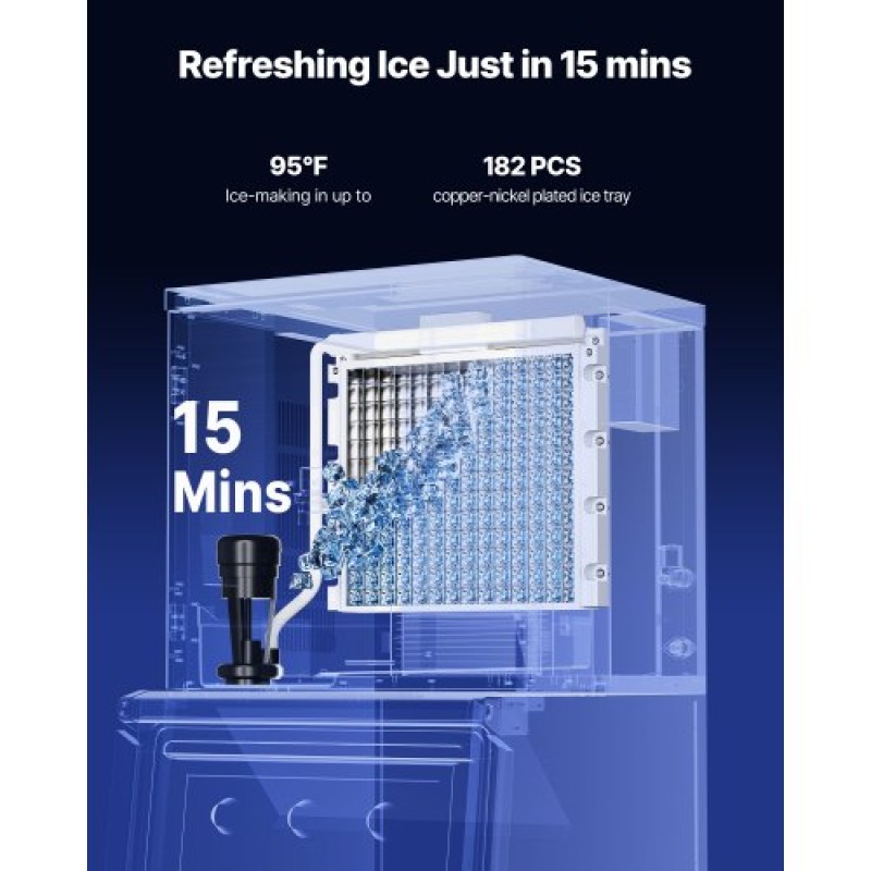 VEVOR Commercial Ice Maker 500 lbs/24 h Αυτοκαθαριζόμενη παγομηχανή - Μόνο κεφαλή