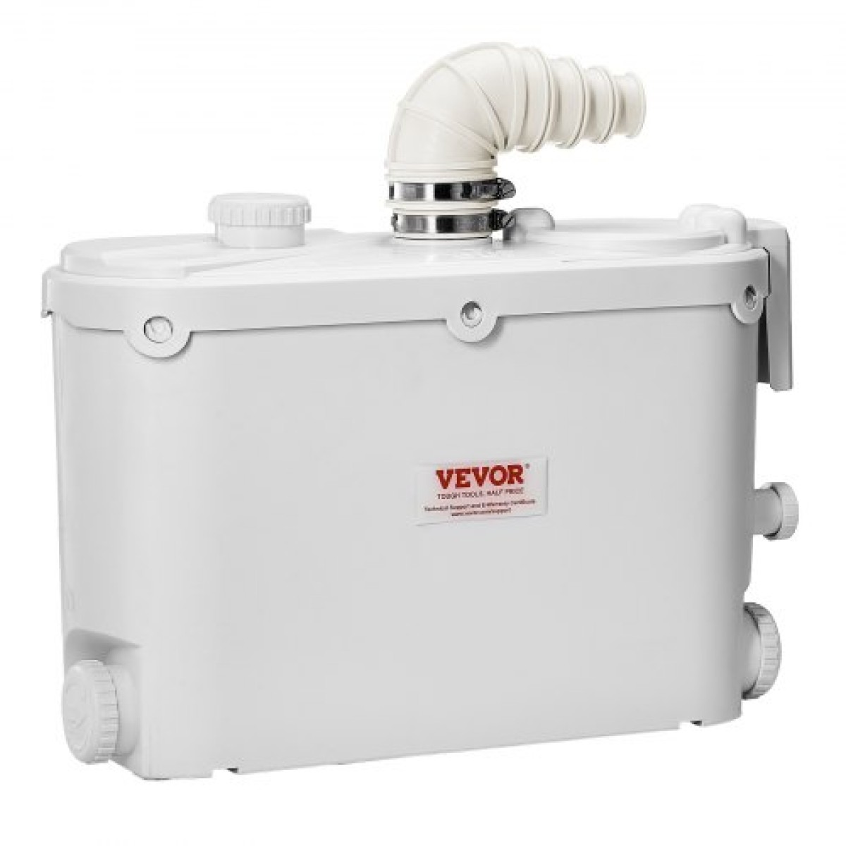 Αντλία VEVOR Macerator, 500W, 110 L/min (29 GPM) Ροή, 26 ft/8 m Κεφαλή, αντλία αποχέτευσης αποχέτευσης με 4 εισόδους νερού, Μηχάνημα απόρριψης λυμάτων για κουζίνα, υπόγειο, ντους, νεροχύτη, πλυντήριο ρούχων, μπανιέρα