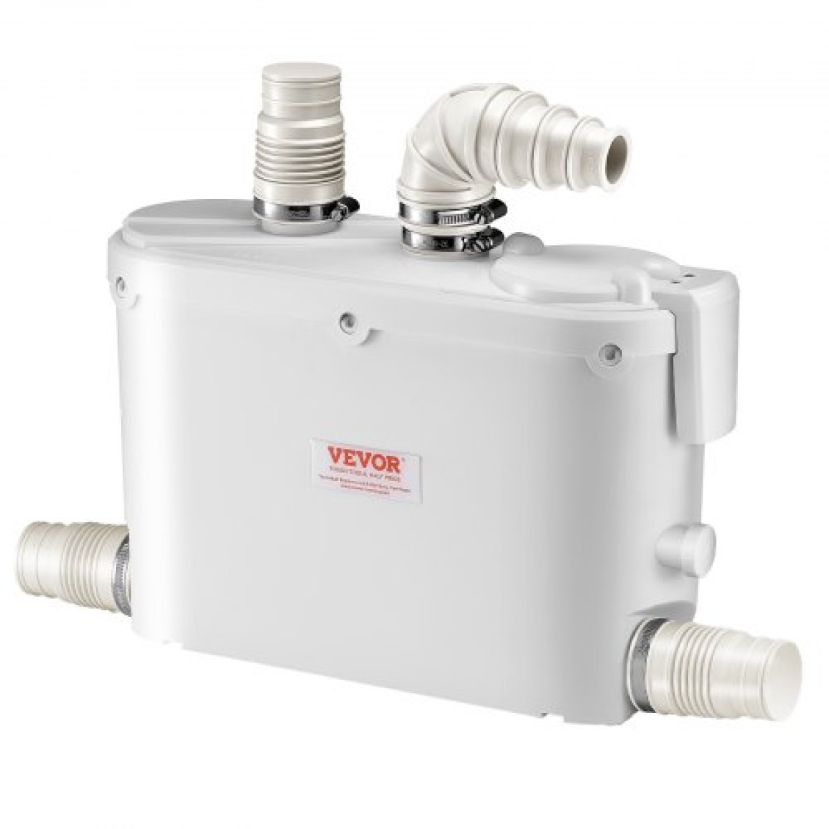 Αντλία VEVOR Macerator, 500W, 110 L/min (29 GPM) Ροή, 26 ft/8 m Κεφαλή, αντλία αποχέτευσης αποχέτευσης με 4 εισόδους νερού, Μηχάνημα απόρριψης λυμάτων για κουζίνα, υπόγειο, ντους, νεροχύτη, πλυντήριο ρούχων, μπανιέρα