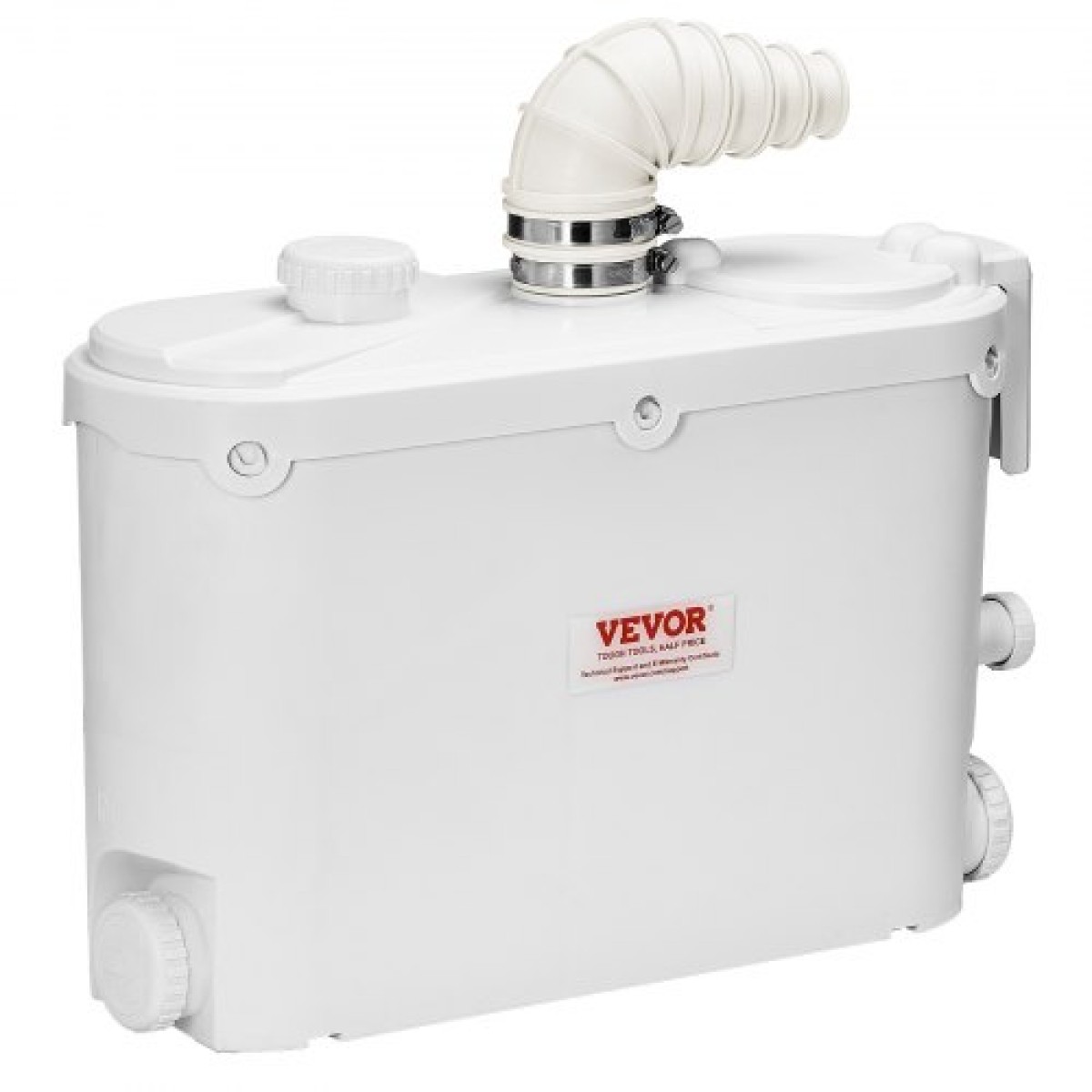 Αντλία VEVOR Macerator, 500W, 110 L/min (29 GPM) Ροή, 26 ft/8 m Κεφαλή, αντλία αποχέτευσης αποχέτευσης με 4 εισόδους νερού, Μηχάνημα απόρριψης λυμάτων για κουζίνα, υπόγειο, ντους, νεροχύτη, πλυντήριο ρούχων, μπανιέρα
