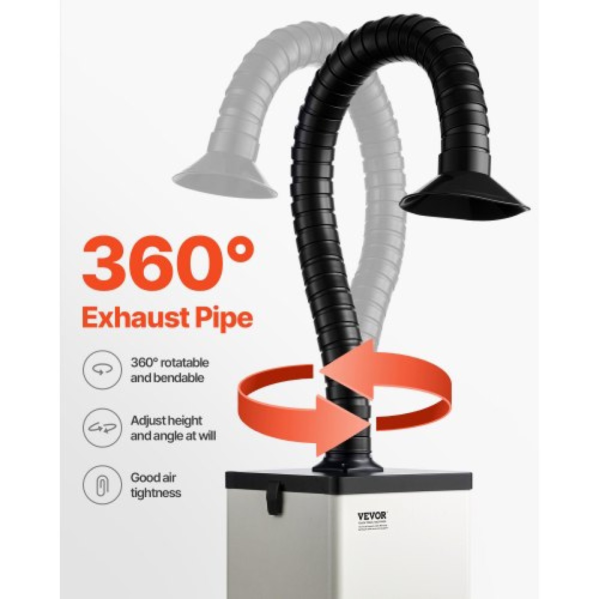 VEVOR Solder Fume Extractor, 85W Brushless Soldering Smoke Absorber με φίλτρα 3 σταδίων & ρύθμιση 3 ταχυτήτων, 200m³/h Ισχυρή αναρρόφηση Solder Smoke Purifier για συγκόλληση, χάραξη, DIY συγκόλληση, κομμωτήριο