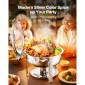VEVOR Chafing Dish Dish Buffet Set, 5 Qt 4 Pack, Chafer από ανοξείδωτο ατσάλι με 4 τηγάνι πλήρους μεγέθους, στρογγυλός θερμαντήρας catering με γυάλινο καπάκι Πτυσσόμενη βάση καυσίμου, για δείπνο σε γαμήλια δεξίωση