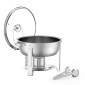 VEVOR Chafing Dish Dish Buffet Set, 5 Qt 4 Pack, Chafer από ανοξείδωτο ατσάλι με 4 τηγάνι πλήρους μεγέθους, στρογγυλός θερμαντήρας catering με γυάλινο καπάκι Πτυσσόμενη βάση καυσίμου, για δείπνο σε γαμήλια δεξίωση