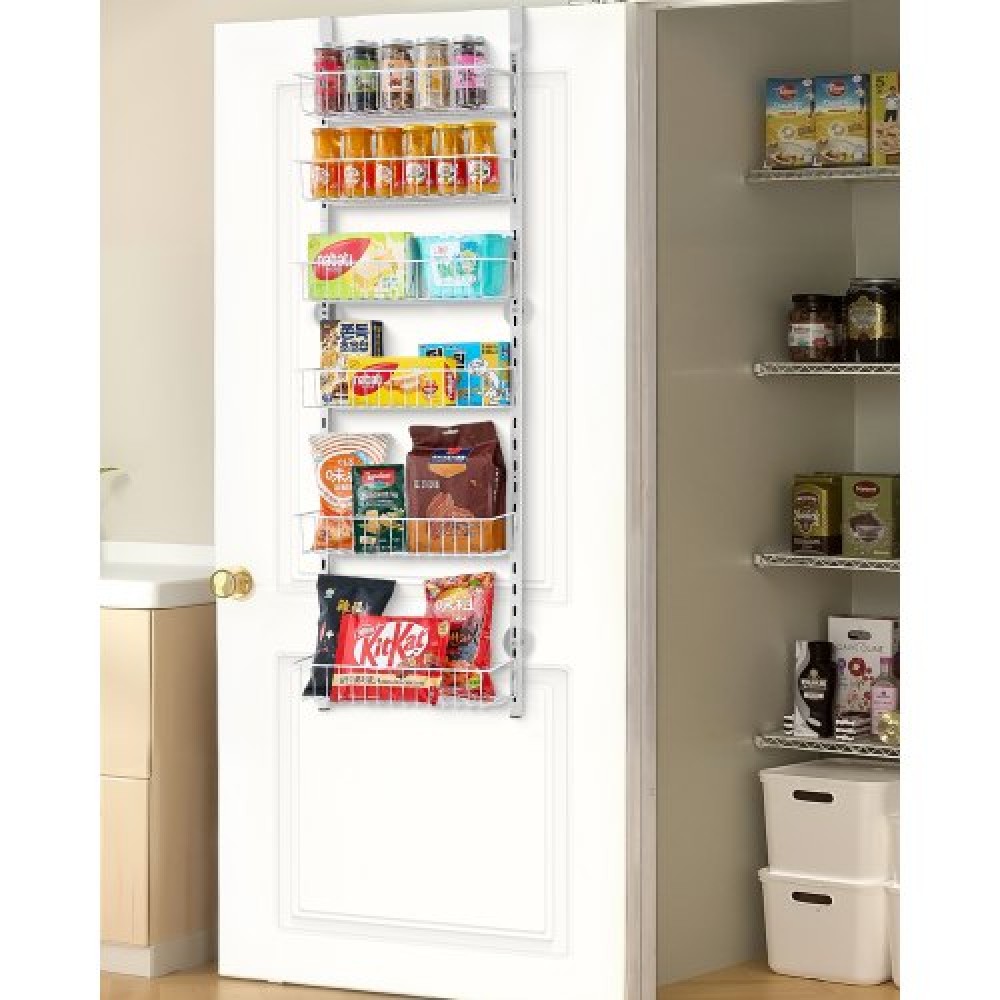 VEVOR 6-Tier Over the Door Pantry Organizer Hanging Storage Rack Adjustable