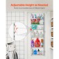 VEVOR Over the Door Pantry Organizer, Οργάνωση και αποθήκευση ντουλαπιών 6 επιπέδων, βαρέως τύπου ατσάλινη κρεμαστή σχάρα μπαχαρικών, ρυθμιζόμενα ράφια μπαχαρικών στον τοίχο, για οικιακή κουζίνα μπάνιο πλυντηρίου, λευκό