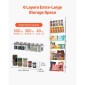VEVOR Over the Door Pantry Organizer, Οργάνωση και αποθήκευση ντουλαπιών 6 επιπέδων, βαρέως τύπου ατσάλινη κρεμαστή σχάρα μπαχαρικών, ρυθμιζόμενα ράφια μπαχαρικών στον τοίχο, για οικιακή κουζίνα μπάνιο πλυντηρίου, λευκό