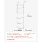 VEVOR Over the Door Pantry Organizer, Οργάνωση και αποθήκευση ντουλαπιών 6 επιπέδων, βαρέως τύπου ατσάλινη κρεμαστή σχάρα μπαχαρικών, ρυθμιζόμενα ράφια μπαχαρικών στον τοίχο, για οικιακή κουζίνα μπάνιο πλυντηρίου, λευκό