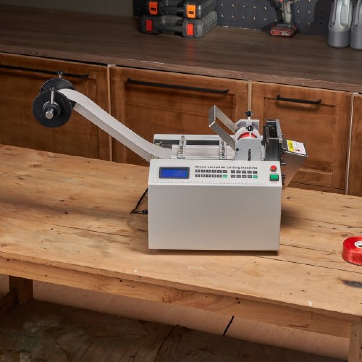 VEVOR Auto Heat-Shrink Tube Cutter, Καλωδιακή μηχανή κοπής σωλήνων με πλάτος κοπής 1mm-85mm, 0,1mm-99999,9mm μήκος, Αυτόματος κόφτης σωλήνων για θερμοσυστελλόμενο σωλήνα, σωλήνας υαλοβάμβακα, καλώδιο, κίτρινοι σωλήνες κεριού