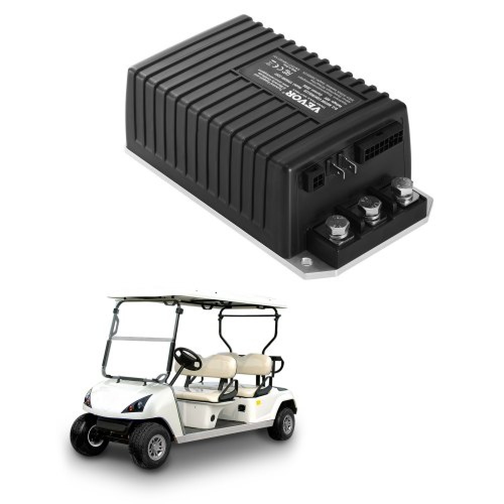 Ελεγκτής ταχύτητας καροτσιών γκολφ VEVOR, 48 Volt & 250 Amp, Αντικατάσταση ελεγκτή κινητήρα συνεχούς ρεύματος για καρότσια γκολφ EZGO TXT, προστασία προστασίας IP65, κράμα αλουμινίου & περίβλημα ABS, συμβατό με μοντέλα 1206HB-5201