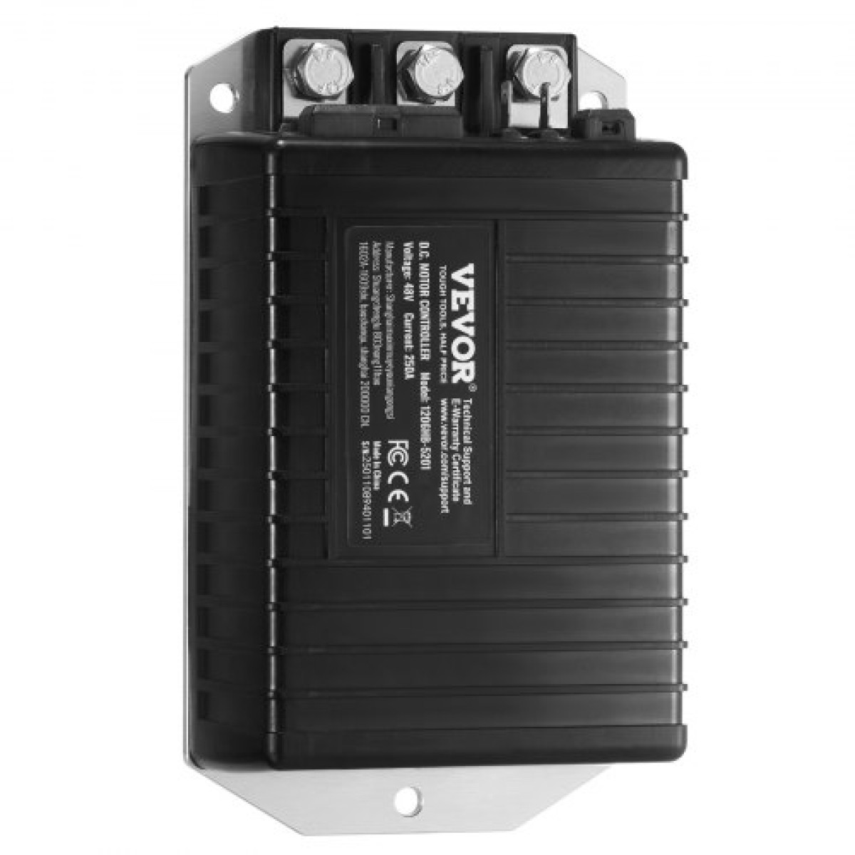 Ελεγκτής ταχύτητας καροτσιών γκολφ VEVOR, 48 Volt & 250 Amp, Αντικατάσταση ελεγκτή κινητήρα συνεχούς ρεύματος για καρότσια γκολφ EZGO TXT, προστασία προστασίας IP65, κράμα αλουμινίου & περίβλημα ABS, συμβατό με μοντέλα 1206HB-5201