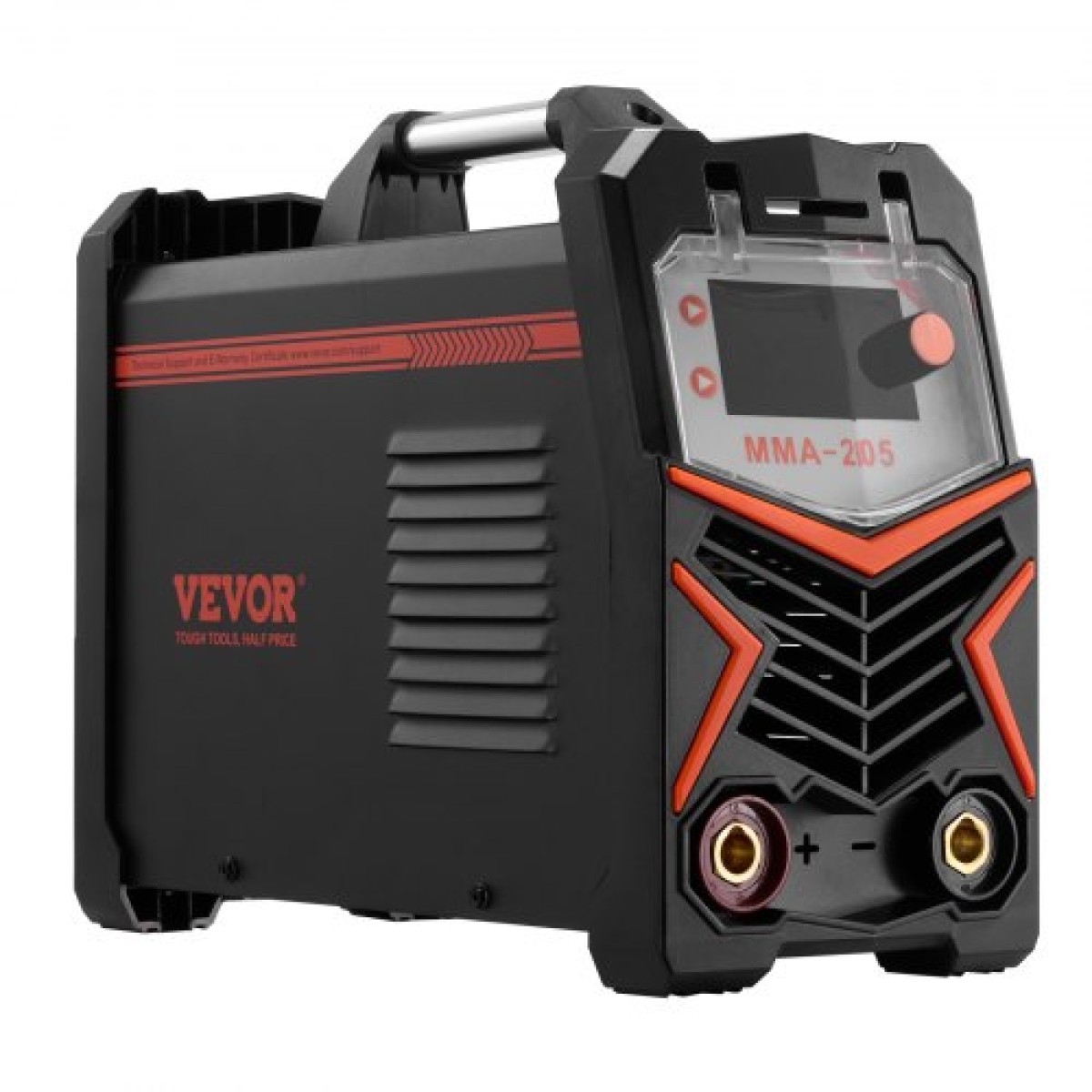 VEVOR MMA Welder, 205A 2-in-1 MMA Lift TIG Stick Welding Machine, IGBT Inverter Portable Welder Engine with Digital Display, Hot Start Arc Force Anti-Stick (Δεν περιλαμβάνεται ο φακός ανύψωσης)