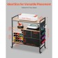 VEVOR Rolling Craft Cart and Storage Table, Συμβατό με Cricut Machines, Crafting Table Organizer Workstation, Craft Rolling Storage Organizer με 20 θήκες για ρολά βινυλίου και 3 συρτάρια, μαύρο