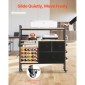 VEVOR Rolling Craft Cart and Storage Table, Συμβατό με Cricut Machines, Crafting Table Organizer Workstation, Craft Rolling Storage Organizer με 20 θήκες για ρολά βινυλίου και 3 συρτάρια, μαύρο