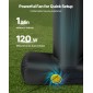 Φουσκωτή οθόνη ταινιών VEVOR 15 ποδών, 600D φουσκωτή οθόνη προβολής που πλένεται με φορητή τσάντα αποθήκευσης, Εύκολη ρύθμιση 16:9 Προβολέας ταινιών για εξωτερική αυλή, οικιακό κινηματογράφο, θεματικό πάρτι, διασκέδαση στην πισίνα