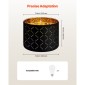 VEVOR Drum Lamp Shade 2 Set, 13 in Top x 13 in Bottom x 10 in High, Medium Drum Lampshade with Harp, Ανταλλακτικό φωτιστικό για επιτραπέζιες λάμπες Φωτιστικά δαπέδου Κρεμαστά φώτα, Μαύρο Diamond Κοίλο σχέδιο