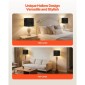 VEVOR Drum Lamp Shade 2 Set, 13 in Top x 13 in Bottom x 10 in High, Medium Drum Lampshade with Harp, Ανταλλακτικό φωτιστικό για επιτραπέζιες λάμπες Φωτιστικά δαπέδου Κρεμαστά φώτα, Μαύρο Diamond Κοίλο σχέδιο
