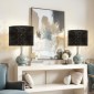 VEVOR Drum Lamp Shade 2 Set, 13 in Top x 13 in Bottom x 10 in High, Medium Drum Lampshade with Harp, Ανταλλακτικό φωτιστικό για επιτραπέζιες λάμπες Φωτιστικά δαπέδου Κρεμαστά φώτα, Μαύρο Diamond Κοίλο σχέδιο