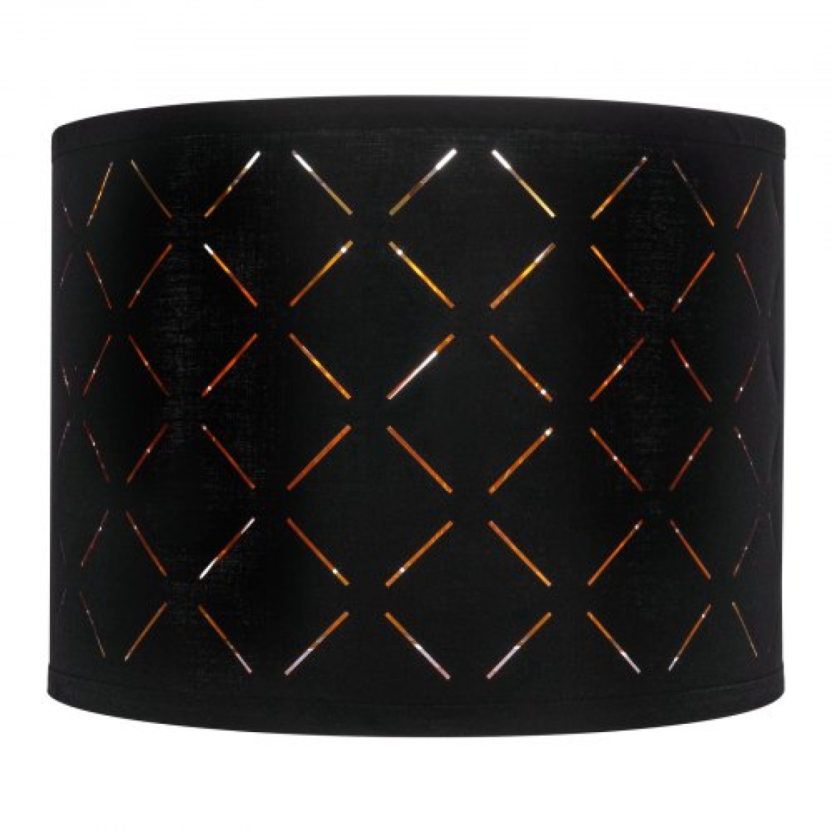 VEVOR Drum Lamp Shade 2 Set, 13 in Top x 13 in Bottom x 10 in High, Medium Drum Lampshade with Harp, Ανταλλακτικό φωτιστικό για επιτραπέζιες λάμπες Φωτιστικά δαπέδου Κρεμαστά φώτα, Μαύρο Diamond Κοίλο σχέδιο