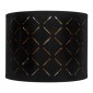 VEVOR Drum Lamp Shade 2 Set, 13 in Top x 13 in Bottom x 10 in High, Medium Drum Lampshade with Harp, Ανταλλακτικό φωτιστικό για επιτραπέζιες λάμπες Φωτιστικά δαπέδου Κρεμαστά φώτα, Μαύρο Diamond Κοίλο σχέδιο