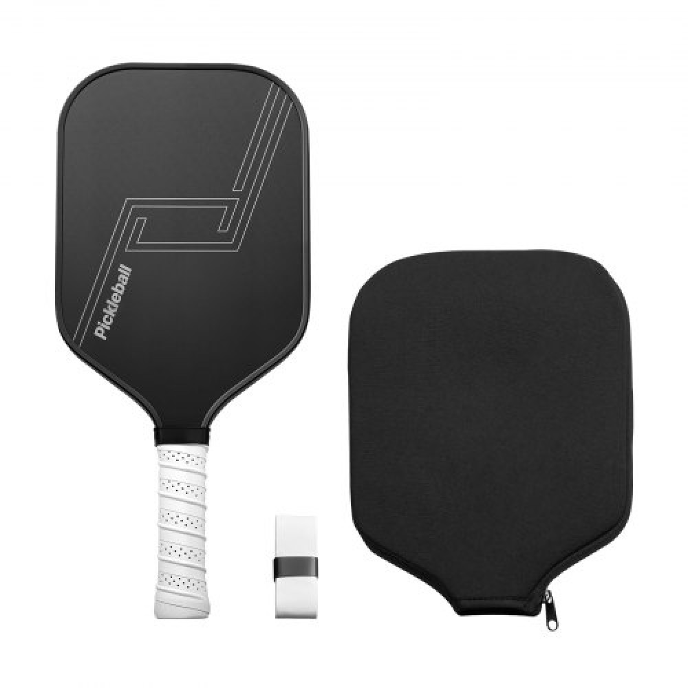 VEVOR Pro Carbon Fiber Pickleball Paddle Honeycomb Core Racket for Adults Black