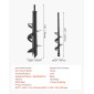 Τρυπάνι VEVOR τρυπάνι για φύτευση σετ 2, 40 x 220 mm & 80 x 300 mm, σπειροειδή τρυπάνια για τρυπάνια 3/8 ιντσών, Εργαλείο φυτευτή βολβών βαρέως τύπου, εξαρτήματα διάνοιξης οπών για εκσκαφέα