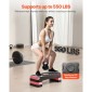 VEVOR Aerobic Step Platform, Aerobic Stepper προπόνησης 28 ιντσών, ρυθμιζόμενο ύψος προπόνησης γυμναστικής Step Deck Trainer με 4 ανυψωτικά, Αντιολισθητικός πάγκος επιφανείας για Home Gym Cardio Strength, κόκκινο