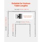 Βάση VEVOR Over The Table Rod με σφιγκτήρες, 13"-42" ψηλό & 28"-98" μήκος ρυθμιζόμενο, μεταλλική επιτραπέζια βάση καμάρας, επιτραπέζια καμάρα από μπαλόνι πλαίσιο για χριστουγεννιάτικα στολίδια πάρτι γενεθλίων γάμου, μαύρο