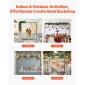 Βάση VEVOR Over The Table Rod με σφιγκτήρες, 13"-42" ψηλό & 28"-98" μήκος ρυθμιζόμενο, μεταλλική επιτραπέζια βάση καμάρας, επιτραπέζια καμάρα από μπαλόνι πλαίσιο για χριστουγεννιάτικα στολίδια πάρτι γενεθλίων γάμου, μαύρο
