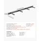 Πλωτό στήριγμα ραφιού VEVOR 1 Pack, 230 lbs/104 kg Χωρητικότητα βάρους, 43x6,2x1,5 ίντσες / 1092,2x157,4x38,1 mm, Υποστήριξη κρυφών βραχιόνων ραφιού βαρέως τύπου, Αόρατος πλωτός βραχίονας τοποθέτησης στον τοίχο