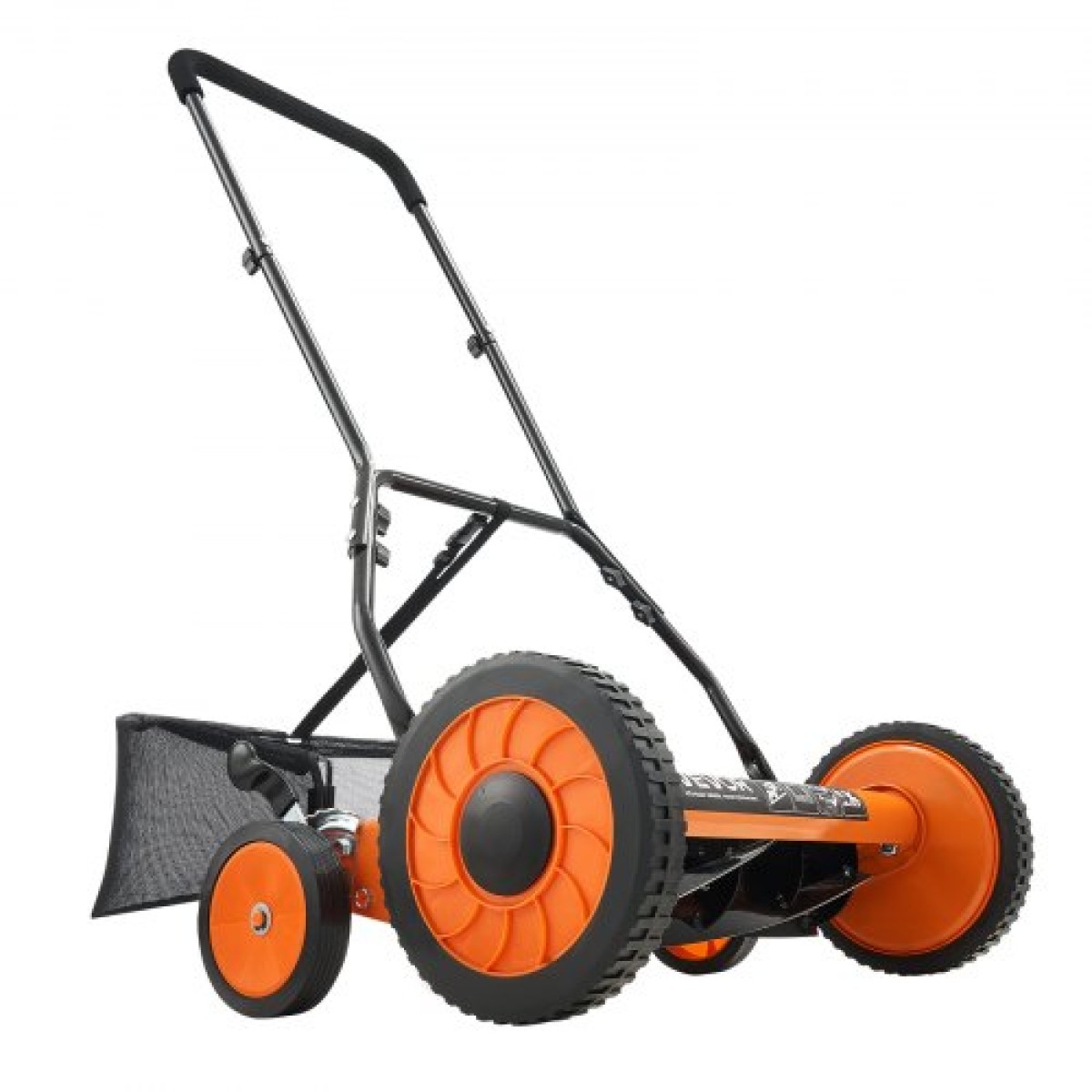 Χλοοκοπτική μηχανή γκαζόν VEVOR Push Reel 45 cm, 5 λεπίδες Χειροκίνητο Push Mower No Motor, 35- 62mm Ρυθμιζόμενο ύψος κοπής, Χλοοκοπτικά Walk-Behind with Grass Catcher Bag για πράσινο γρασίδι, δρόμους, αυλές