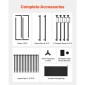 Βάση VEVOR Over The Table Rod με σφιγκτήρες, 13"-42" ψηλό & 28"-98" μήκος ρυθμιζόμενο, 2 πακέτα επιτραπέζια βάση καμάρας, επιτραπέζιο μπαλόνι καμάρας πλαίσιο για χριστουγεννιάτικα στολίδια πάρτι γενεθλίων γάμου, μαύρο