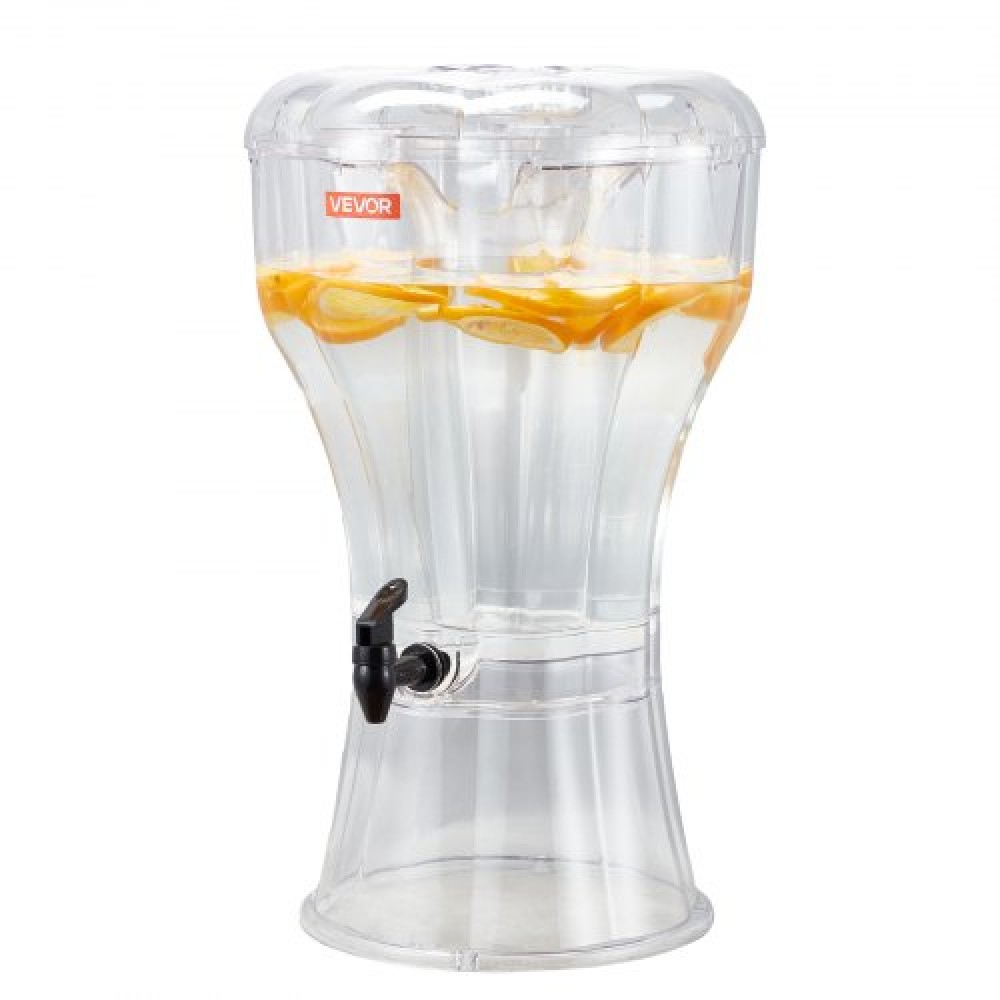 VEVOR Beverage Dispenser, Δοχείο ποτών 13L για πάρτι, Πλαστικές δοσομετρικές μηχανές χυμού χωρίς στάγδην, Συσκευές παγωμένου τσαγιού λεμονάδας νερού, για εστιατόρια, ξενοδοχεία, πάρτι