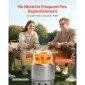 VEVOR Fire Pit Heat Delector for Solo Solo Yukon, 635 mm Bonfire Round for Wood Burning Fire Pit, 304 Ανοξείδωτος διαχύτης θερμότητας, Αποσπώμενο κάλυμμα καυστήρα Αξεσουάρ κάμπινγκ
