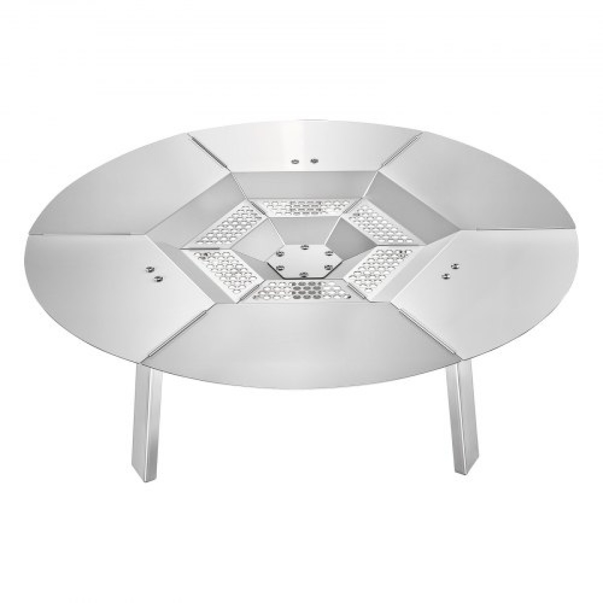 VEVOR Fire Pit Heat Delector for Solo Solo Yukon, 635 mm Bonfire Round for Wood Burning Fire Pit, 304 Ανοξείδωτος διαχύτης θερμότητας, Αποσπώμενο κάλυμμα καυστήρα Αξεσουάρ κάμπινγκ