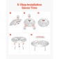 VEVOR Fire Pit Heat Delector for Solo Solo Yukon, 635 mm Bonfire Round for Wood Burning Fire Pit, 304 Ανοξείδωτος διαχύτης θερμότητας, Αποσπώμενο κάλυμμα καυστήρα Αξεσουάρ κάμπινγκ