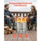 VEVOR Fire Pit Heat Delector for Solo Solo Yukon, 635 mm Bonfire Round for Wood Burning Fire Pit, 304 Ανοξείδωτος διαχύτης θερμότητας, Αποσπώμενο κάλυμμα καυστήρα Αξεσουάρ κάμπινγκ