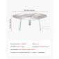 VEVOR Fire Pit Heat Delector for Solo Solo Yukon, 635 mm Bonfire Round for Wood Burning Fire Pit, 304 Ανοξείδωτος διαχύτης θερμότητας, Αποσπώμενο κάλυμμα καυστήρα Αξεσουάρ κάμπινγκ