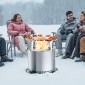 VEVOR Fire Pit Heat Delector for Solo Solo Yukon, 635 mm Bonfire Round for Wood Burning Fire Pit, 304 Ανοξείδωτος διαχύτης θερμότητας, Αποσπώμενο κάλυμμα καυστήρα Αξεσουάρ κάμπινγκ