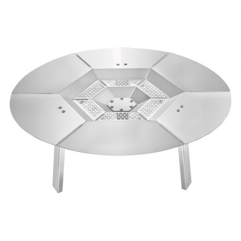 VEVOR Fire Pit Heat Delector for Solo Solo Yukon, 635 mm Bonfire Round for Wood Burning Fire Pit, 304 Ανοξείδωτος διαχύτης θερμότητας, Αποσπώμενο κάλυμμα καυστήρα Αξεσουάρ κάμπινγκ