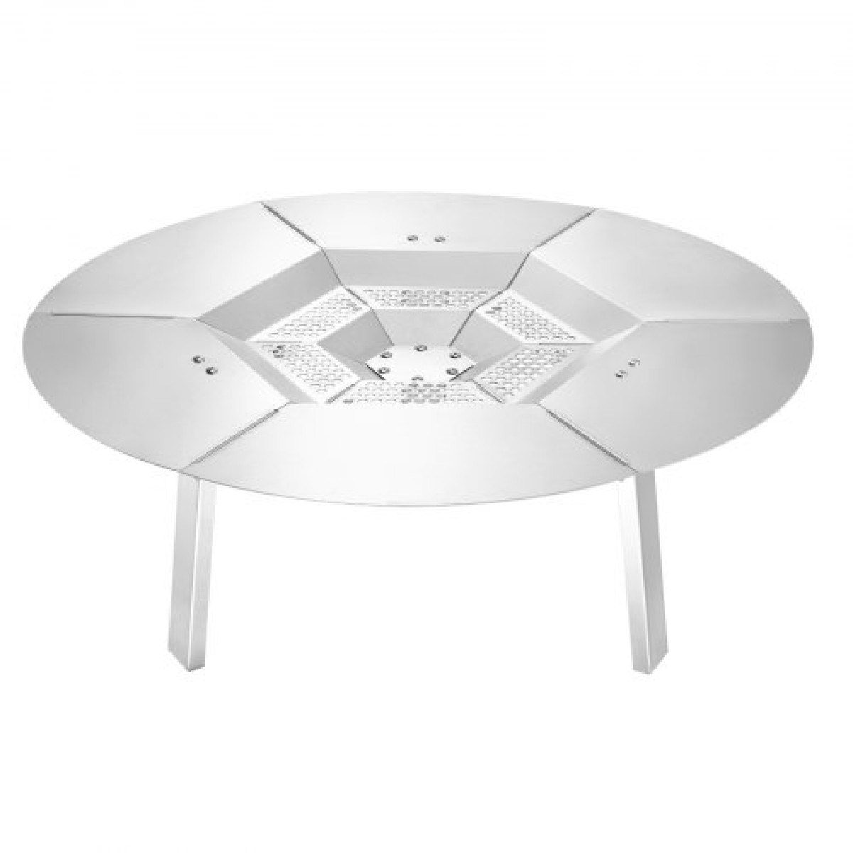 VEVOR Fire Pit Heat Delector for Solo Solo Yukon, 635 mm Bonfire Round for Wood Burning Fire Pit, 304 Ανοξείδωτος διαχύτης θερμότητας, Αποσπώμενο κάλυμμα καυστήρα Αξεσουάρ κάμπινγκ